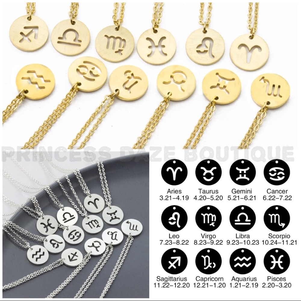 Horoscope Zodiac Pendant Necklace